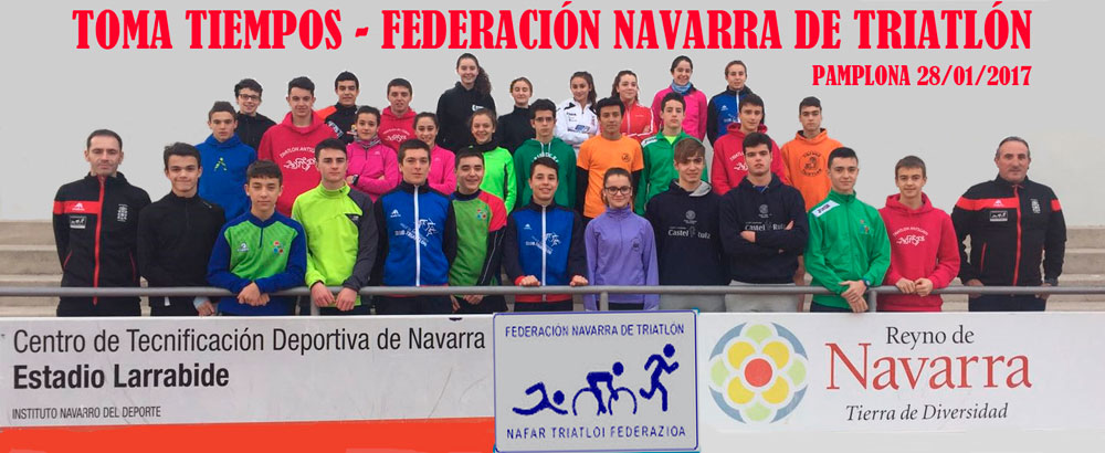 Toma de tiempos realizada por la Federaci&oacute;n Navarra de Triatl&oacute;n